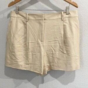 New Trina Turk High Rise Gold Neutral Resort Preppy Casual Ocotillo Shorts